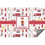 Firefighter Character Indoor / Outdoor Rug - 8'x10' w/ Name or Text