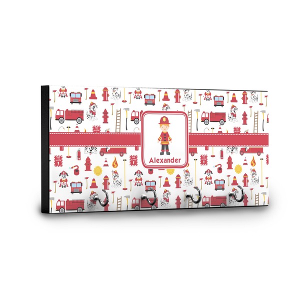 Firefighter Key Hanger - Front View with Hooks