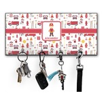 Firefighter Character Key Hanger w/ 4 Hooks w/ Name or Text