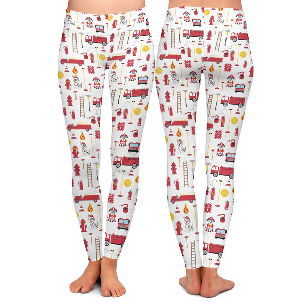 Firefighter for Kids Ladies Leggings - Front and Back