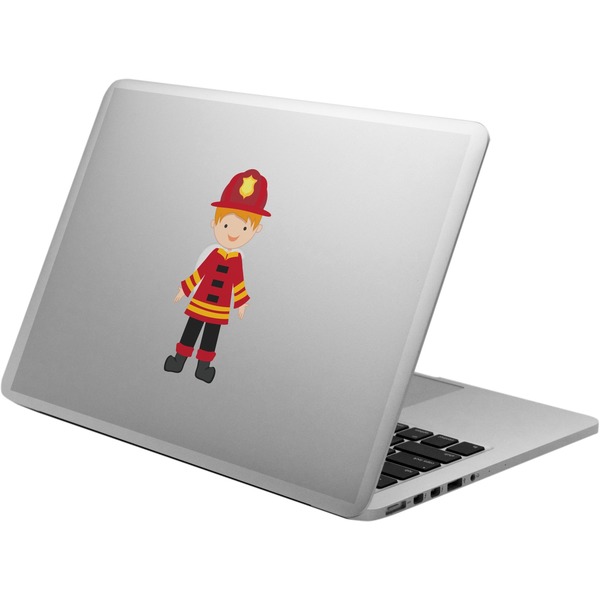 Custom Firefighter Character Laptop Decal