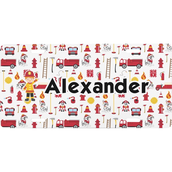 Custom Firefighter Character Front License Plate (Personalized)