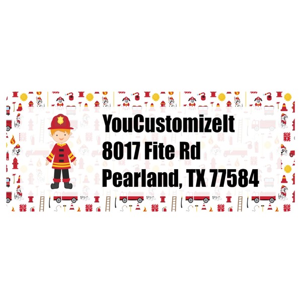 Custom Firefighter Character Return Address Labels (Personalized)