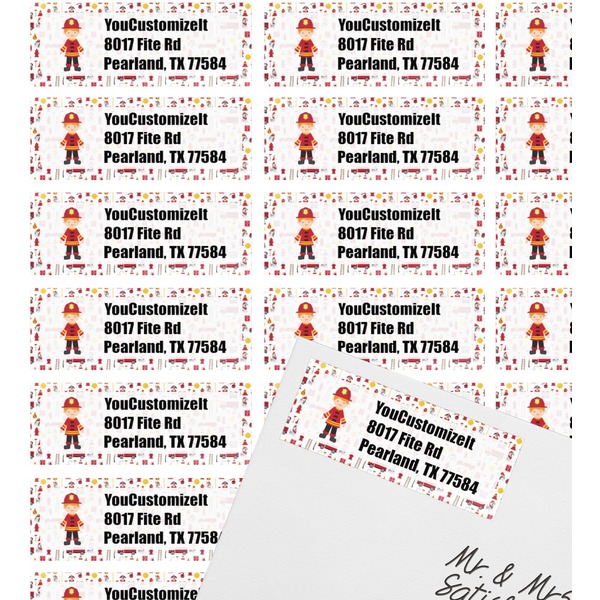 Firefighter Mailing Label on Envelope - Multiple Labels