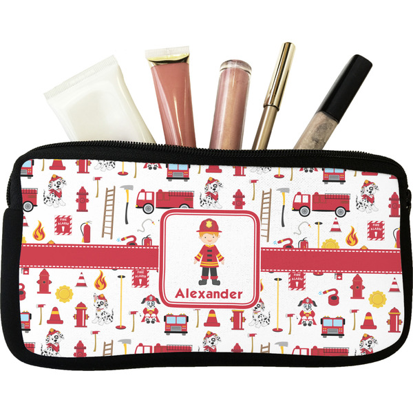 Custom Firefighter Character Makeup / Cosmetic Bag (Personalized)