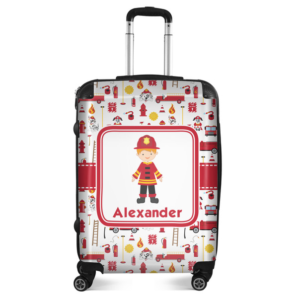 Custom Firefighter Character Suitcase - 24" Medium - Checked (Personalized)