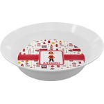 Firefighter Character Melamine Bowl - 12 oz (Personalized)