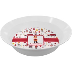 Firefighter Character Melamine Bowl - 12 oz (Personalized)