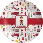 Firefighter Character Melamine Plate - 10" (Personalized)