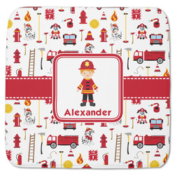 Firefighter Character Memory Foam Bath Mat - 48"x48" w/ Name or Text