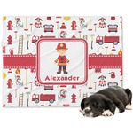 Firefighter Character Dog Blanket - Large w/ Name or Text