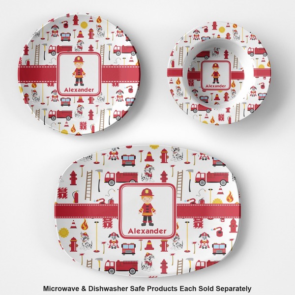 Firefighter Microwave & Dishwasher Safe CP Plastic Dishware - Group
