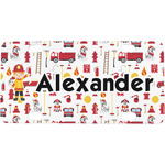 Firefighter Character Mini/Bicycle License Plate (Personalized)