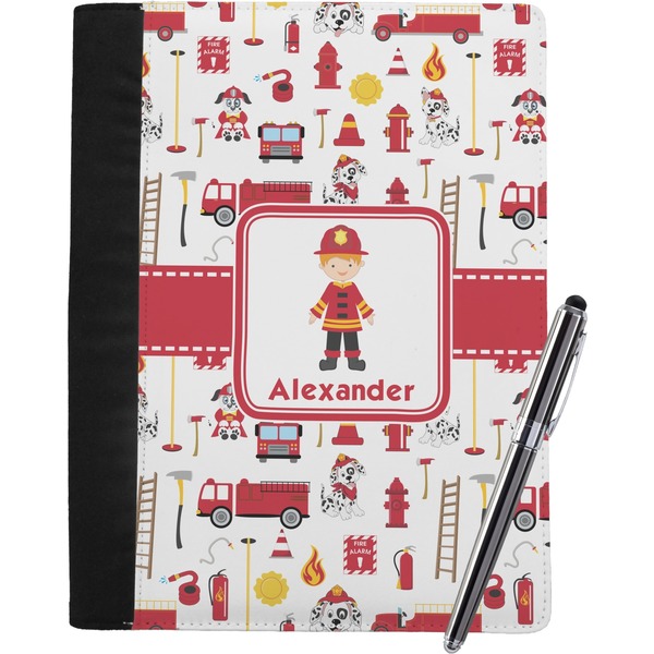 Custom Firefighter Character Notebook Padfolio - Large w/ Name or Text