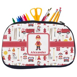 Firefighter Character Neoprene Pencil Case - Medium w/ Name or Text