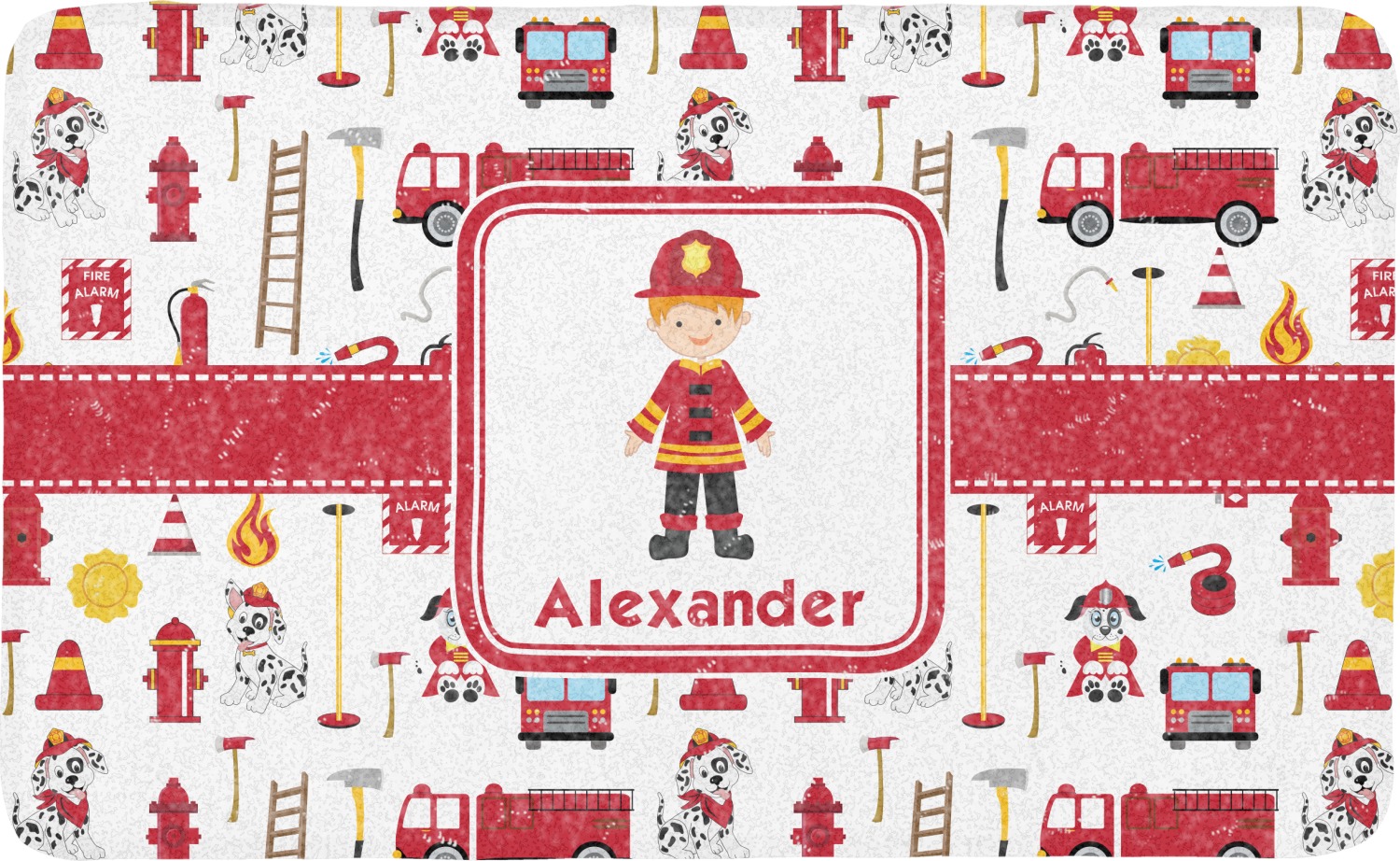 Firefighter Bath Mat (Personalized) YouCustomizeIt