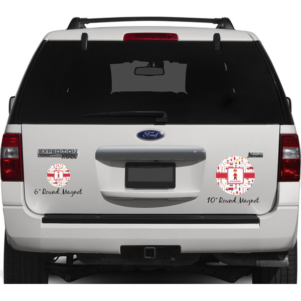 Firefighter Personalized Car Magnets on Ford Explorer