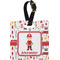 Firefighter Character Plastic Luggage Tag - Square w/ Name or Text