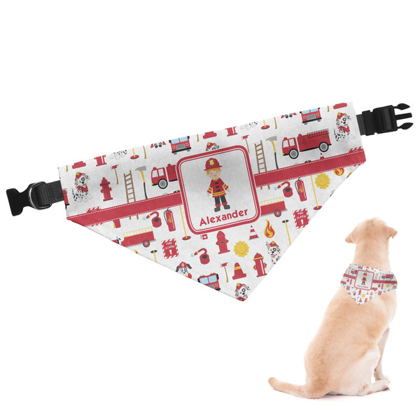 Custom Firefighter Character Dog Bandana - Large w/ Name or Text