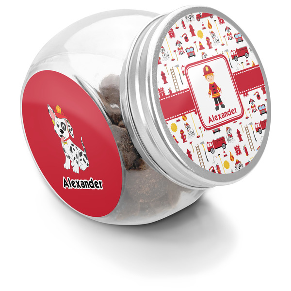 Custom Firefighter Character Puppy Treat Jar (Personalized)