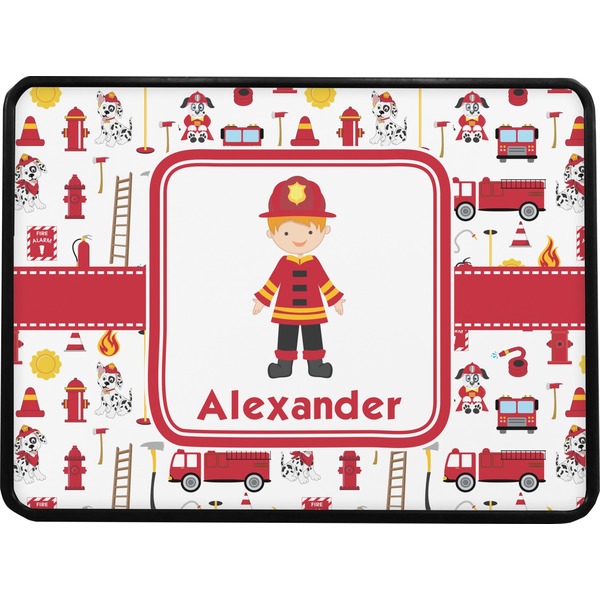 Firefighter Rectangular Trailer Hitch Cover (Personalized)