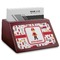 Firefighter Red Mahogany Business Card Holder - Angle