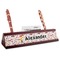 Firefighter Red Mahogany Nameplates with Business Card Holder - Angle