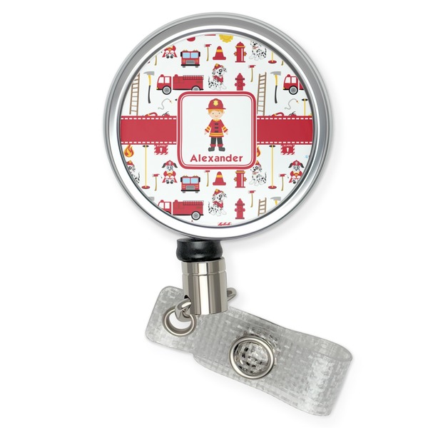 Custom Firefighter Character Retractable Badge Reel (Personalized)