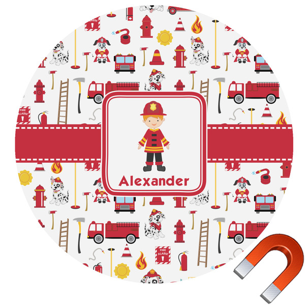 Custom Firefighter Character Car Magnet (Personalized)
