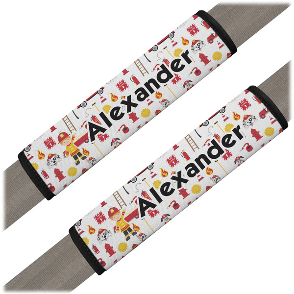 Custom Firefighter Character Seat Belt Covers (Set of 2) (Personalized)