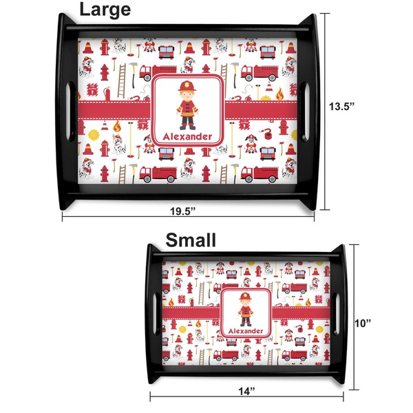 Firefighter Serving Tray Black Sizes