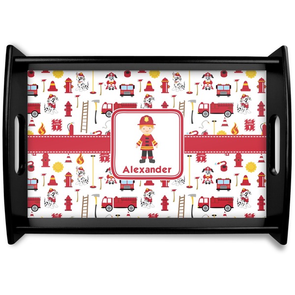 Custom Firefighter Character Wooden Tray (Personalized)