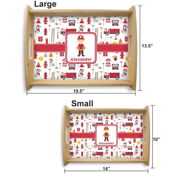 Firefighter Serving Tray Wood Sizes