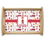 Firefighter Character Natural Wooden Tray - Small w/ Name or Text