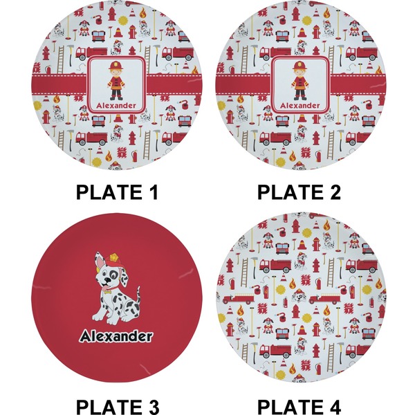 Firefighter Set of Appetizer / Dessert Plates (Approval)