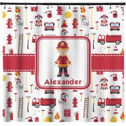 Firefighter Character Shower Curtain - Custom Size w/ Name or Text