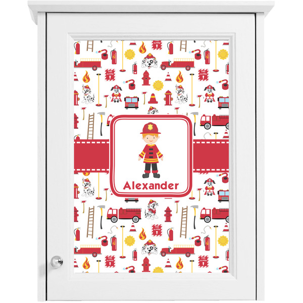 Firefighter Single White Cabinet Decal