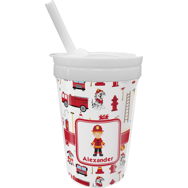 Custom Firefighter Character Sippy Cup with Straw (Personalized)