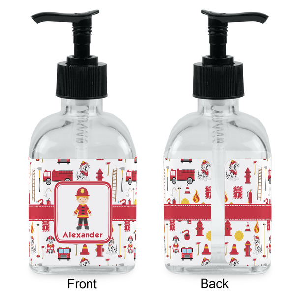 Firefighter Character Glass Soap/Lotion Dispenser - Approval