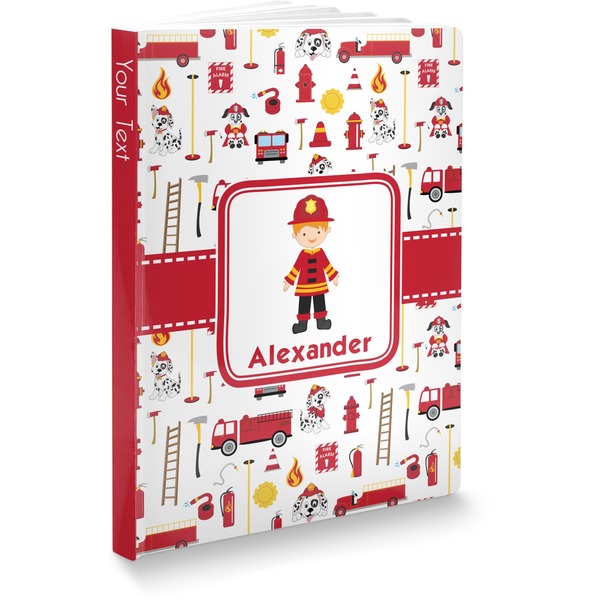 Custom Firefighter Character Softbound Notebook - 5.75" x 8" (Personalized)