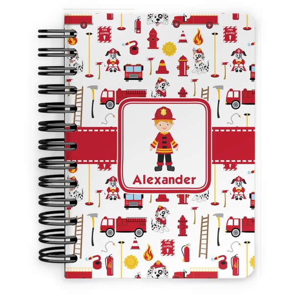 Custom Firefighter Character Spiral Notebook - 5x7 w/ Name or Text