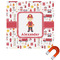 Firefighter Character Square Car Magnet - 6" w/ Name or Text