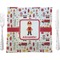 Firefighter Character 9.5" Glass Square Lunch / Dinner Plate- Single or Set of 4 (Personalized)