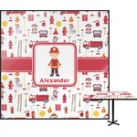 Firefighter Character Square Table Top - 30" w/ Name or Text