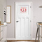 Firefighter Square Wall Decal on Door