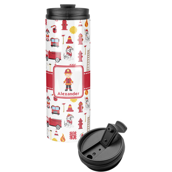 Custom Firefighter Character Stainless Steel Skinny Tumbler (Personalized)
