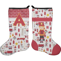 Firefighter Character Holiday Stocking - Double-Sided - Neoprene (Personalized)