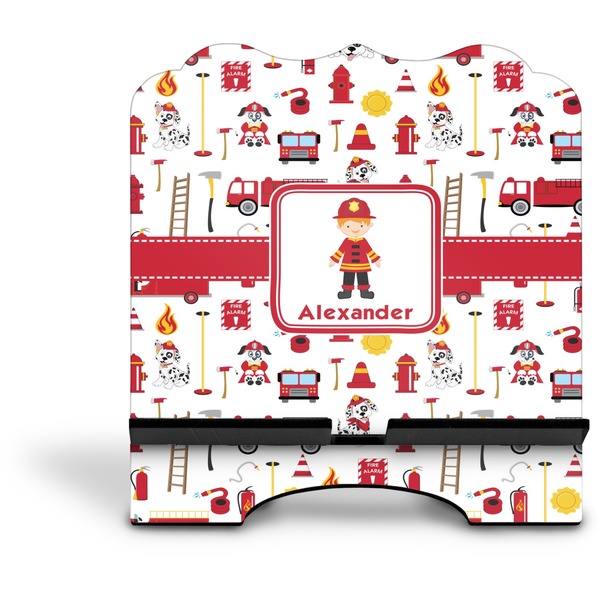 Firefighter Stylized Tablet Stand - Front without iPad