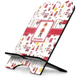 Firefighter Character Stylized Tablet Stand w/ Name or Text