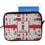 Firefighter Character Tablet Case / Sleeve - Large w/ Name or Text